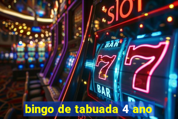 bingo de tabuada 4 ano